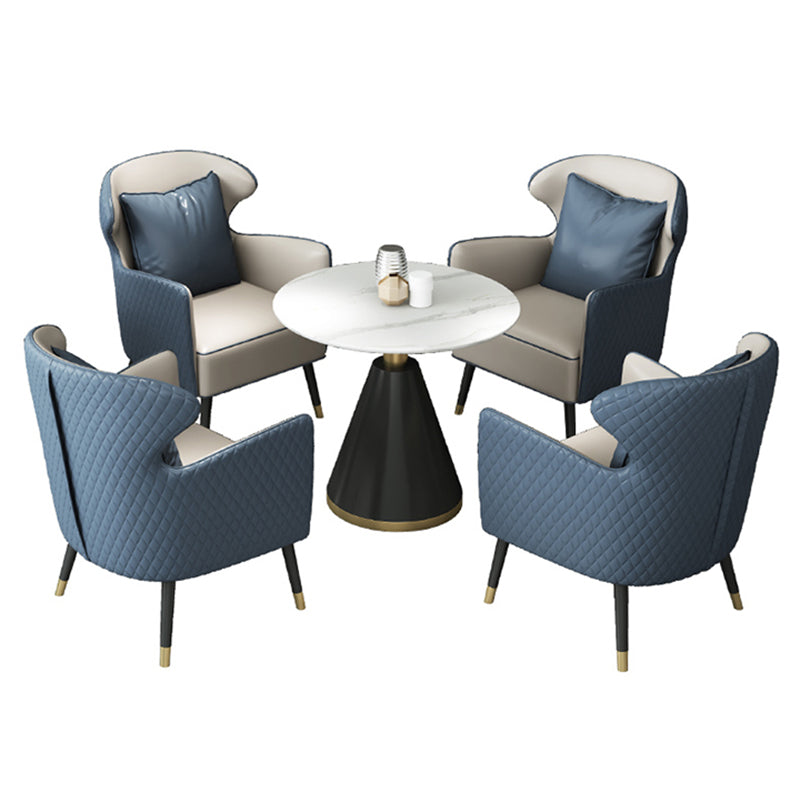 Glam Stone Furniture 1/5 PCS Table et chaise de salle à manger standard à hauteur standard