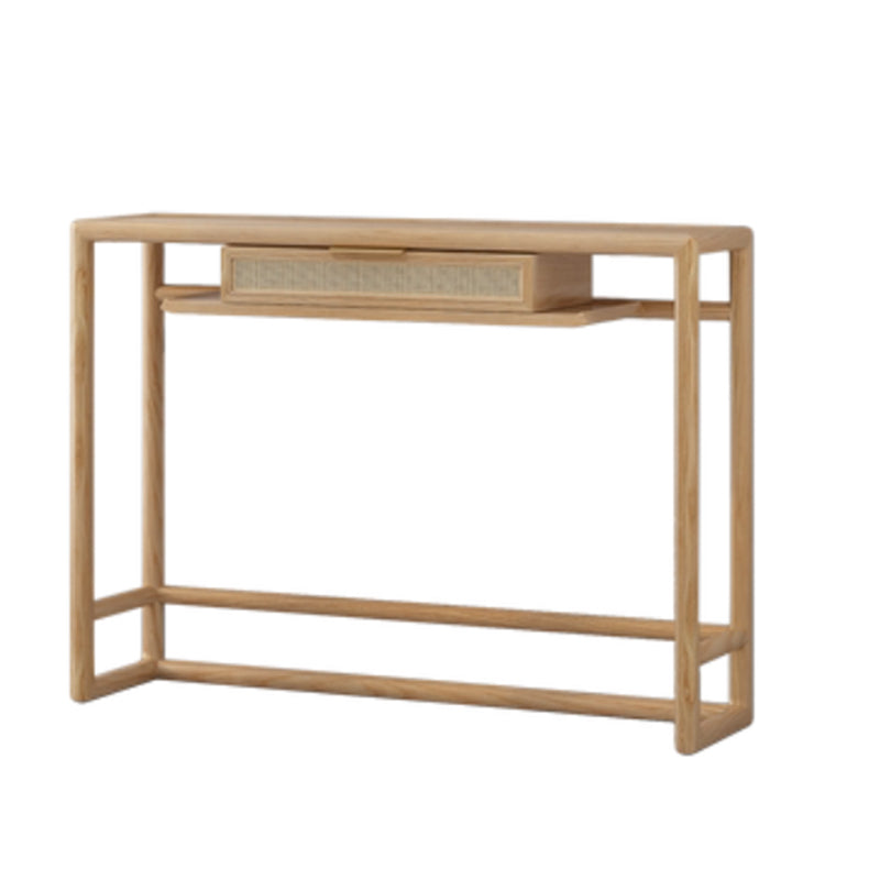 1 Drawer Console Table Solid Wood 34.65-inch Tall Accent Table