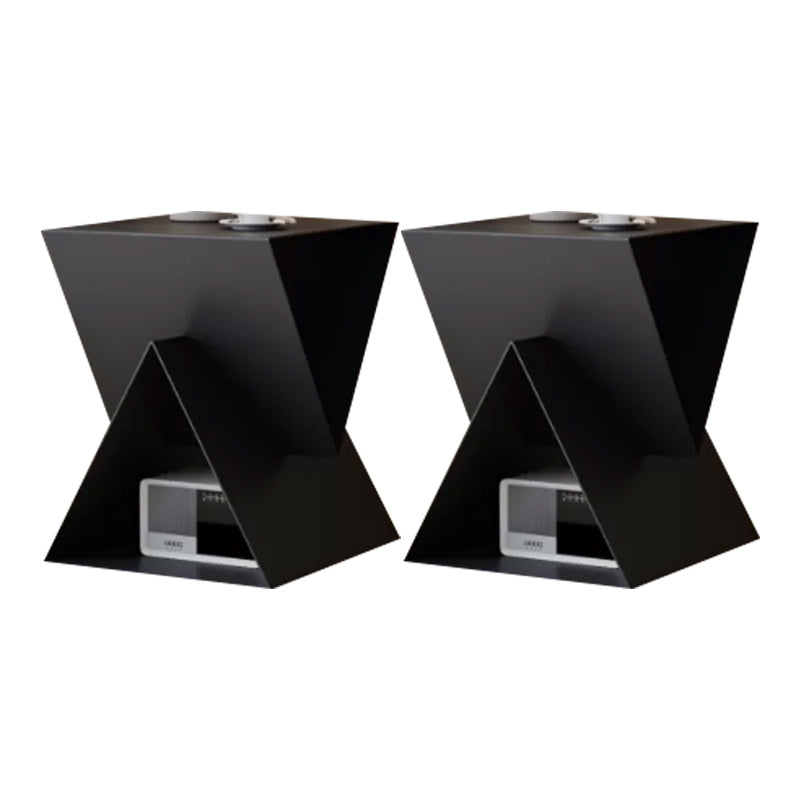 15" Wide Contemporary Corner Table Storage Square Accent Side Table Black 2 Clearhalo 'Coffee & Accent Tables' 'End & Side Tables' 'end_side_tables' 'furn' 'furn_end_side_tables' 'Furniture' 'Living Room Furniture' 7336133
