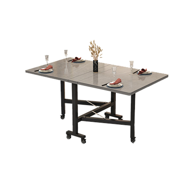 Table à manger rectangulaire moderne extensible pour salle à manger