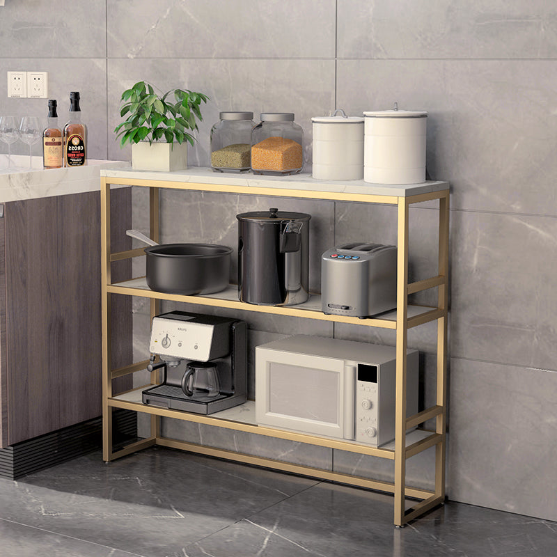 Modern Style Home Dining Kitchen Island Table Rectangle Prep Table Gold Clearhalo 'furn' 'furn_kitchen_islands_carts' 'Furniture' 'Kitchen & Dining Furniture' 'Kitchen Islands & Carts' 'kitchen_islands_carts' 7336794