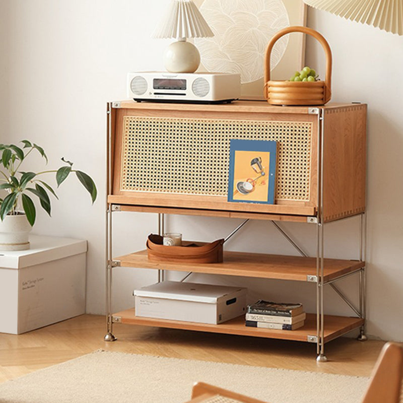 1 Door Storage Cabinet, Modern Rectangular Wooden Cabinet, 35.4"W x 16.9"L x 34.8"H Wicker & Rattan Clearhalo 'Cabinets & Chests' 'cabinets_chests' 'furn' 'furn_cabinets_chests' 'Furniture' 'Living Room Furniture' 7344090