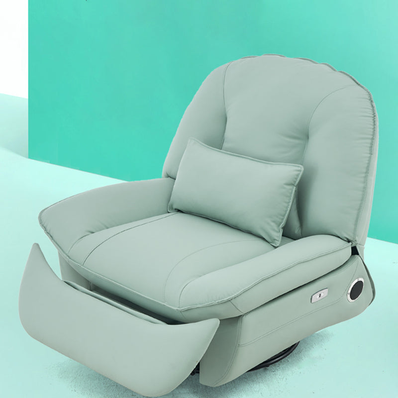 オレンジ/グリーンのコンテンポラリーボンドレザースタンダードリクライニングチェア