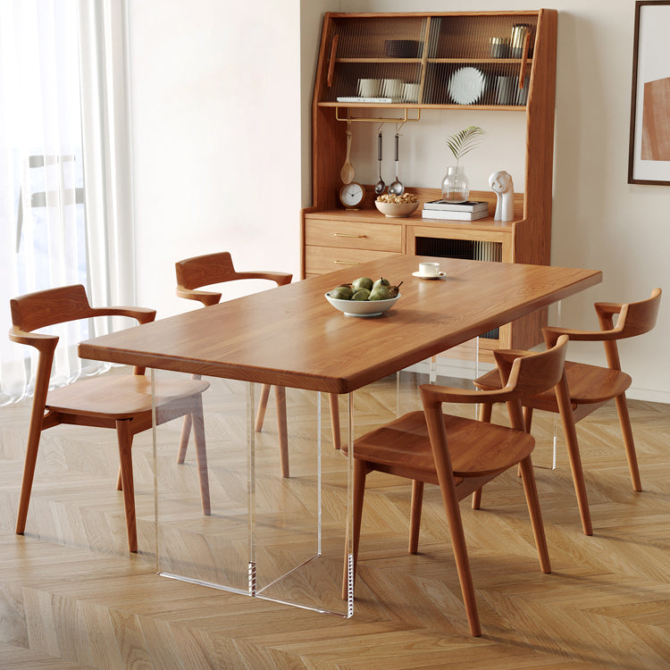 Modern massief houten meubels 1/2/4/5 PCS Standaardhoogte eetkamertafel ingesteld voor thuis