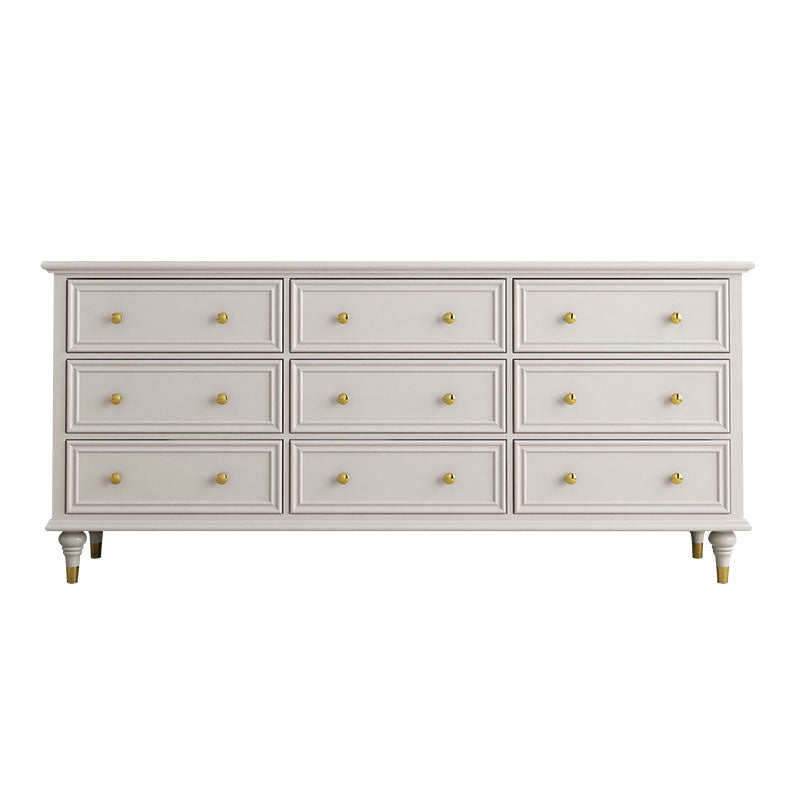 Birch Wood Horizontal Double commode commode de rangement contemporain pour chambre à coucher