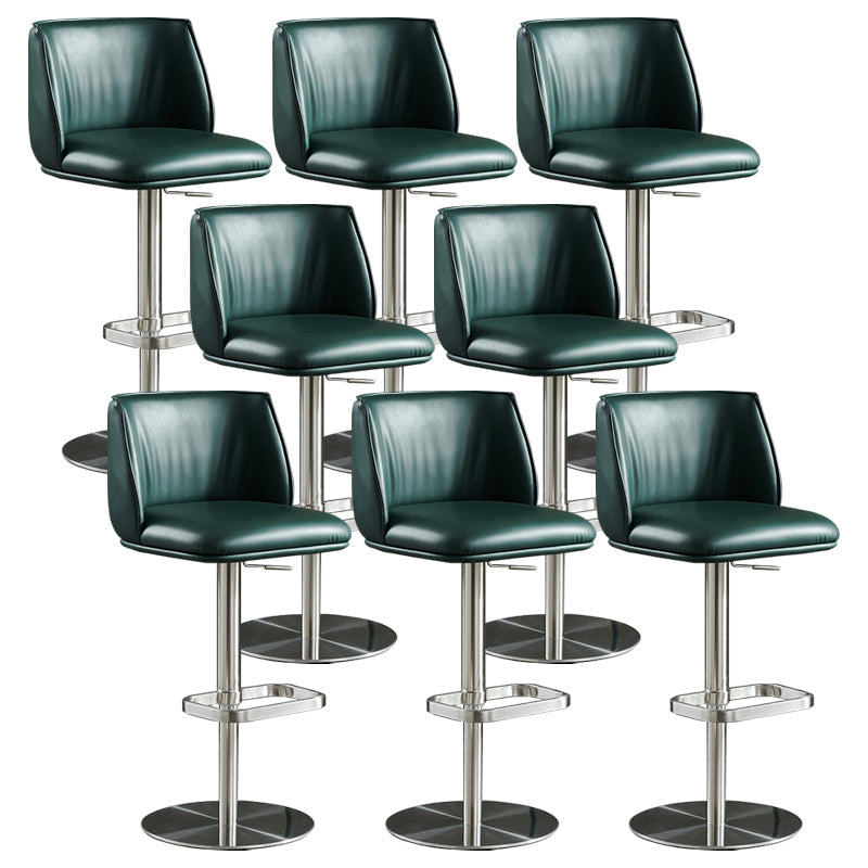 Moderne roteerbare rugleuning aanrechtkrukken zonder roestvrijstalen barkruk met pedaal voor café