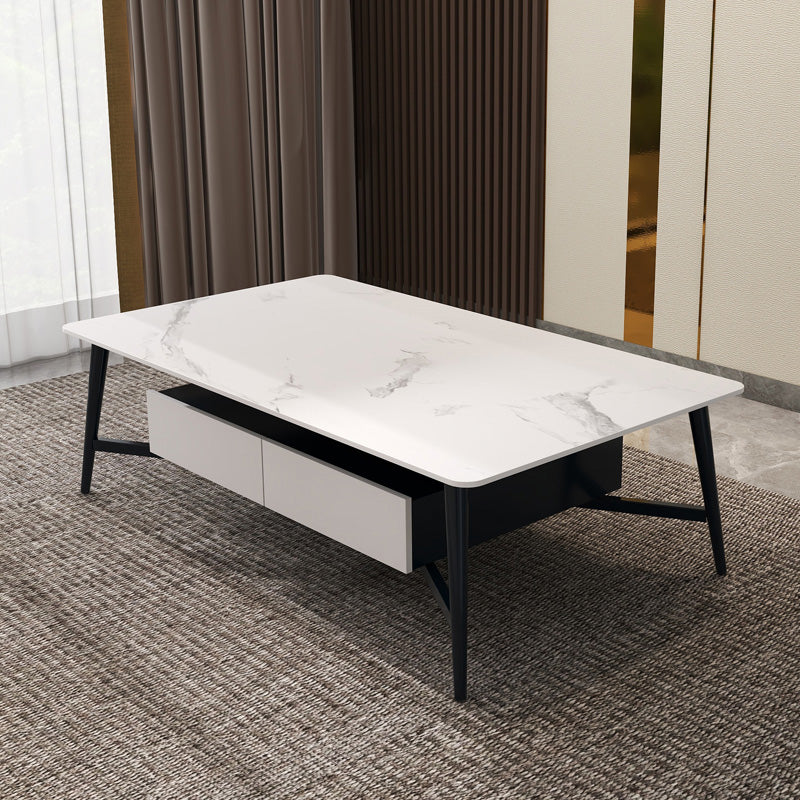 Scaffale da tavolo da cocktail in ardesia a 4 gambe incluso tavolino rettangolare