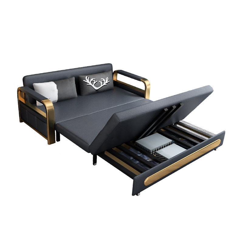 Glamourpolsterte Futon- und Matratze quadratische Arme Futon Futon Frame