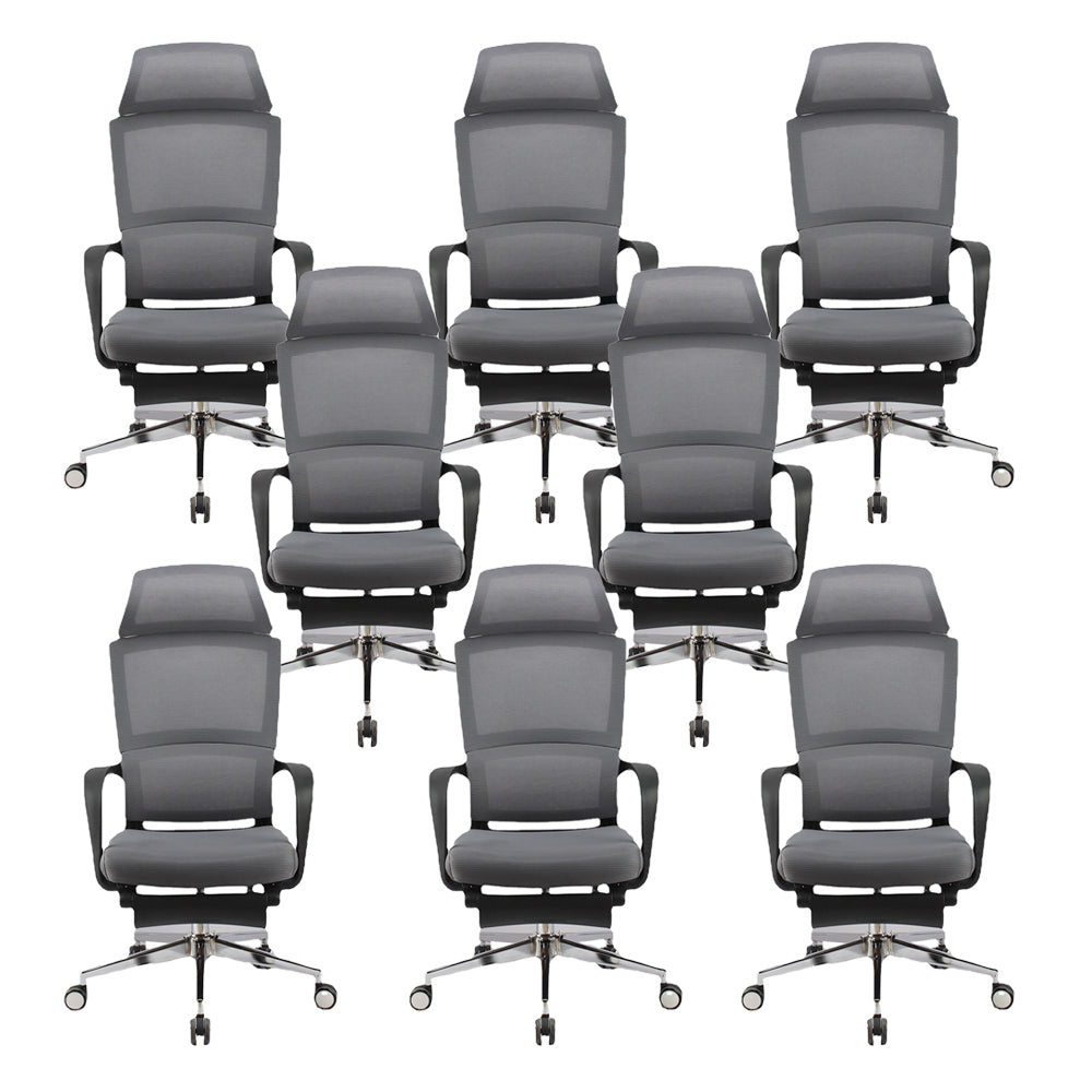 Modern Slide Office Chair Fixed Arms No Distressing Chair with Breathable Back 8 Piece Set Clearhalo 'furn' 'furn_office_chair' 'Furniture' 'Office Chairs' 'Office Furniture' 'office_chair' 7360115