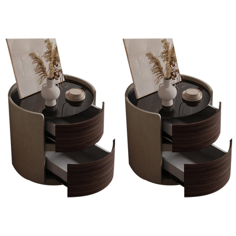 2 laden eigentijds bedkast antieke afwerking nachtkastje