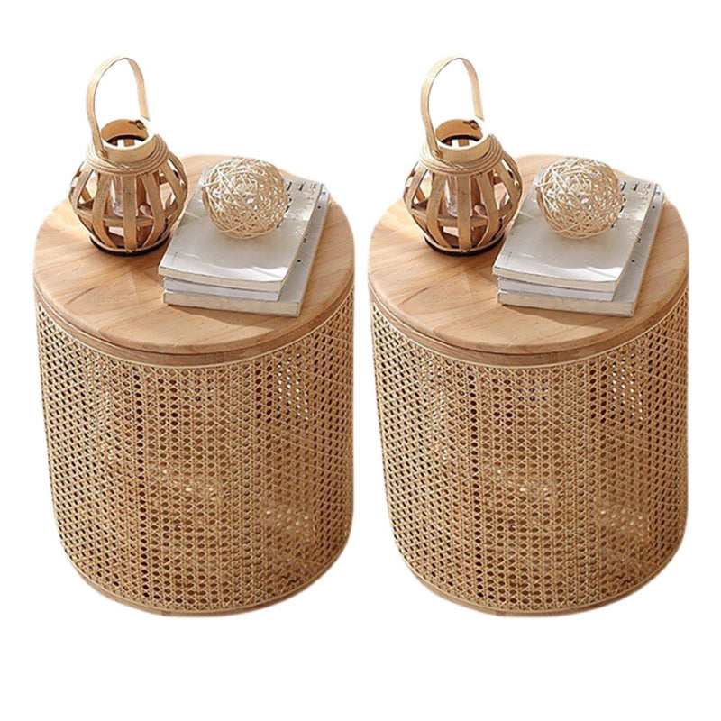 15" Wide Contemporary Corner Table Wood Round Storage Accent Side Table 2 Clearhalo 'Coffee & Accent Tables' 'End & Side Tables' 'end_side_tables' 'furn' 'furn_end_side_tables' 'Furniture' 'Living Room Furniture' 7363547