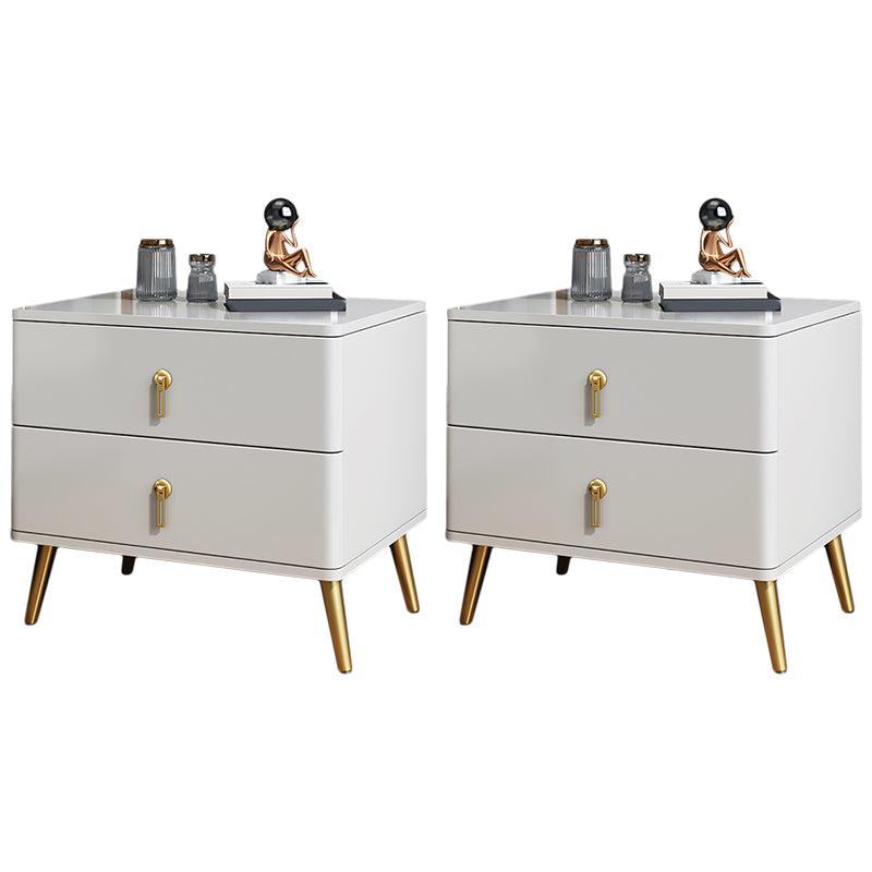Table de chevet de table moderne 2 tiroirs table de nuit en bois pour chambre à coucher