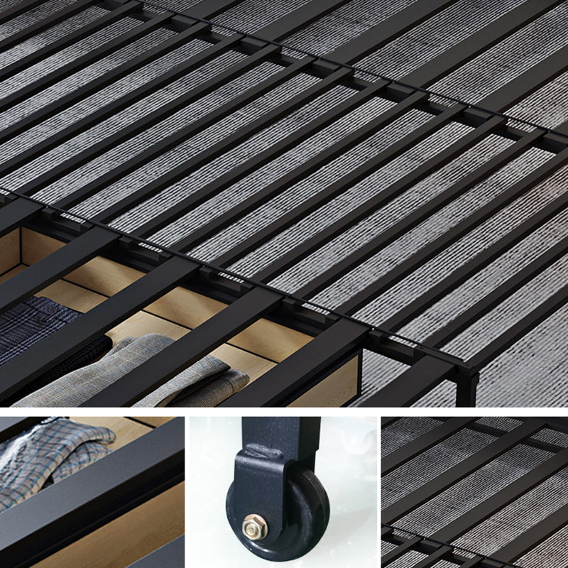 Canapé-lit carré des bras carrés canapés convertibles en cuir avec rangement