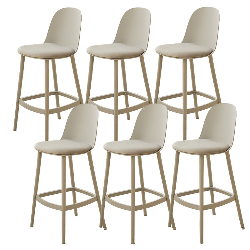 Modern Style Bar Stool Backrest Plastic Bar Stools for Dining Room