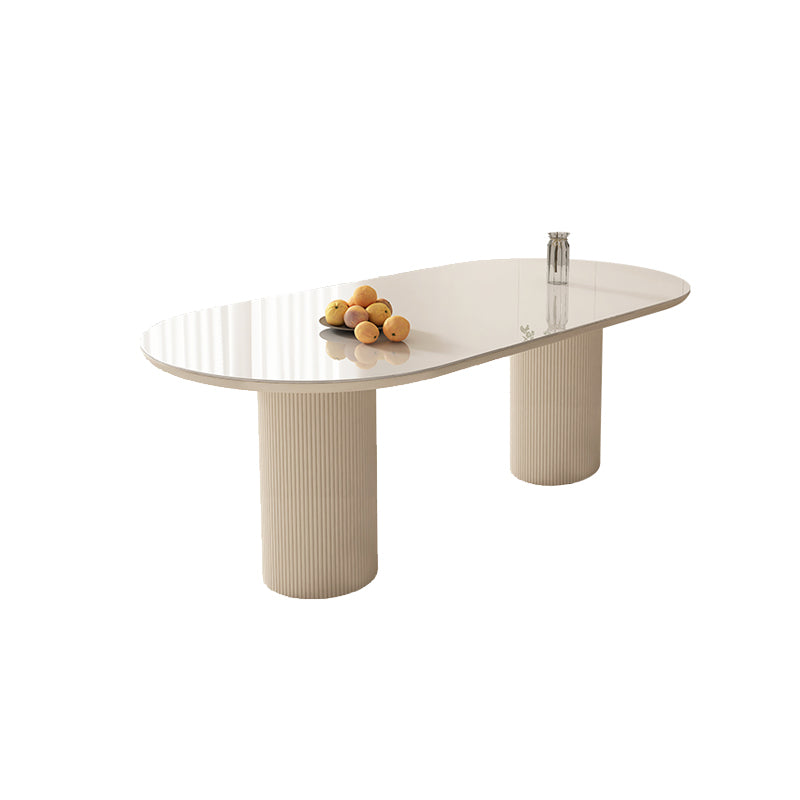 Sintered Stone Table White Dining Table for Kitchen Dining Room