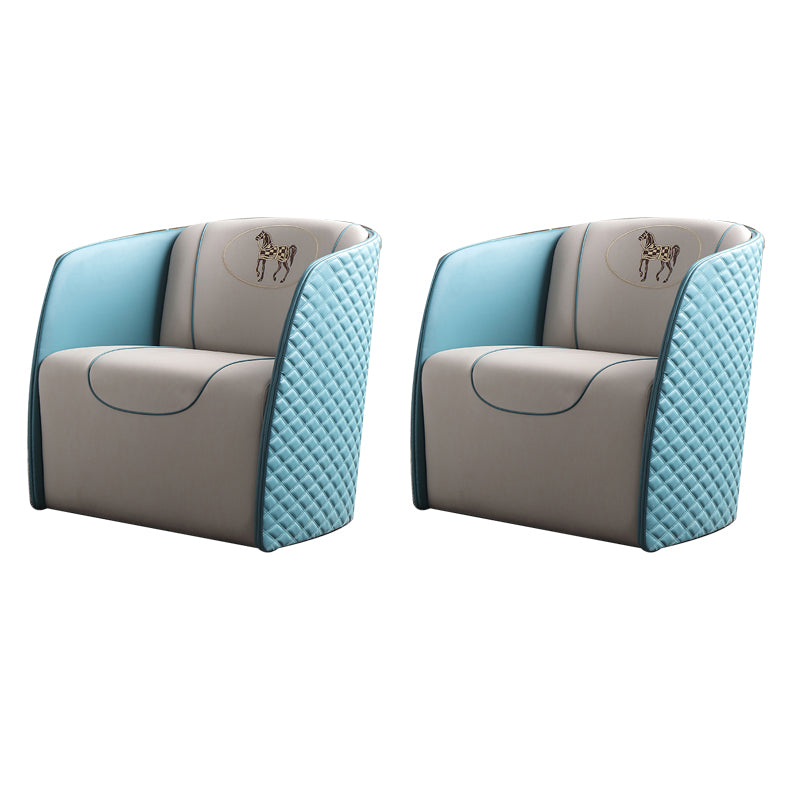 Leather Side Chair Arms included Lounge Chair for Living Room Genuine Leather 2 Piece Set Clearhalo 'Accent Chairs' 'accent_chairs' 'Chairs & Seating' 'furn' 'furn_accent_chairs' 'Furniture' 'Living Room Furniture' 7375181