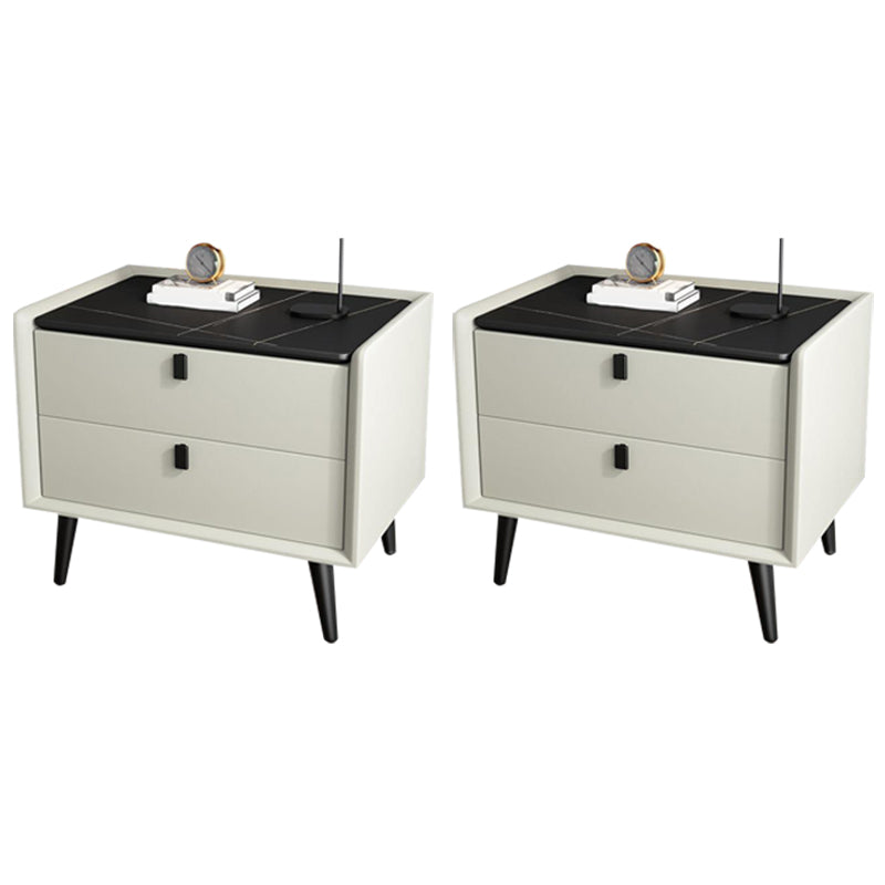 2つの引き出しコンテンポラリーアクセントテーブルナイトスタンドアンティークフィニッシュベッドナイトスタンド