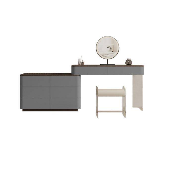 Contemporary Wood Makeup Vanity Table Dresser With Storage 8 Drawers for Bedroom