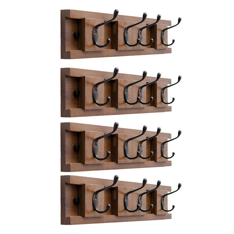 Muur gemonteerde hal boom midden eeuw moderne houten halboom met metalen haak