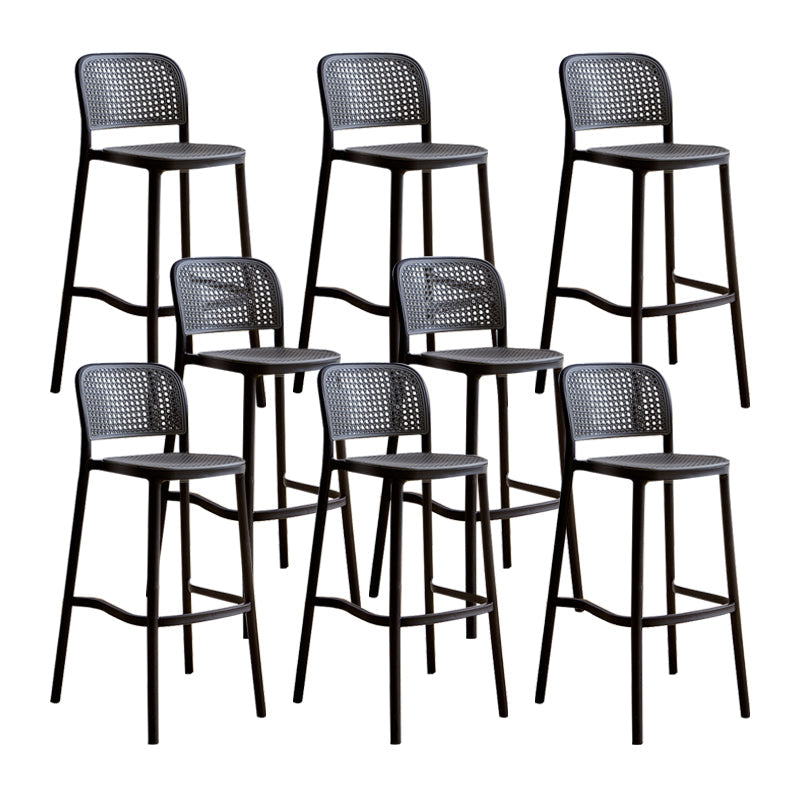 Sgabello da banco di plastica in stile moderno sgabello sul retro con poggiapiedi