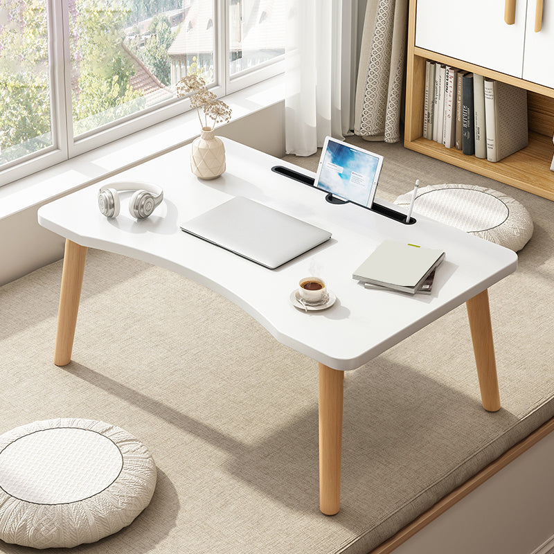 Wood Rectangle Coffee Table 4 Legs Coffee Table with Storage 28"L x 16"W x 12"H White-Black Clearhalo 'Coffee & Accent Tables' 'Coffee Tables' 'coffee_tables' 'furn' 'furn_coffee_tables' 'Furniture' 'Living Room Furniture' 7385902