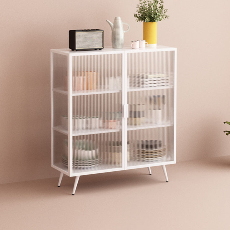 Sidebordo delle porte del vetro del server metallico contemporaneo con 2 porte