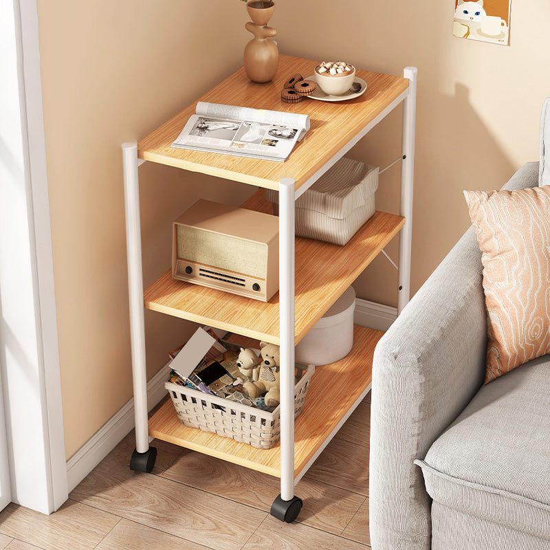 Wood Coffee Table Modern 1 Cocktail Table with Storage Shelf Natural Clearhalo 'Coffee & Accent Tables' 'Coffee Tables' 'coffee_tables' 'furn' 'furn_coffee_tables' 'Furniture' 'Living Room Furniture' 7390190