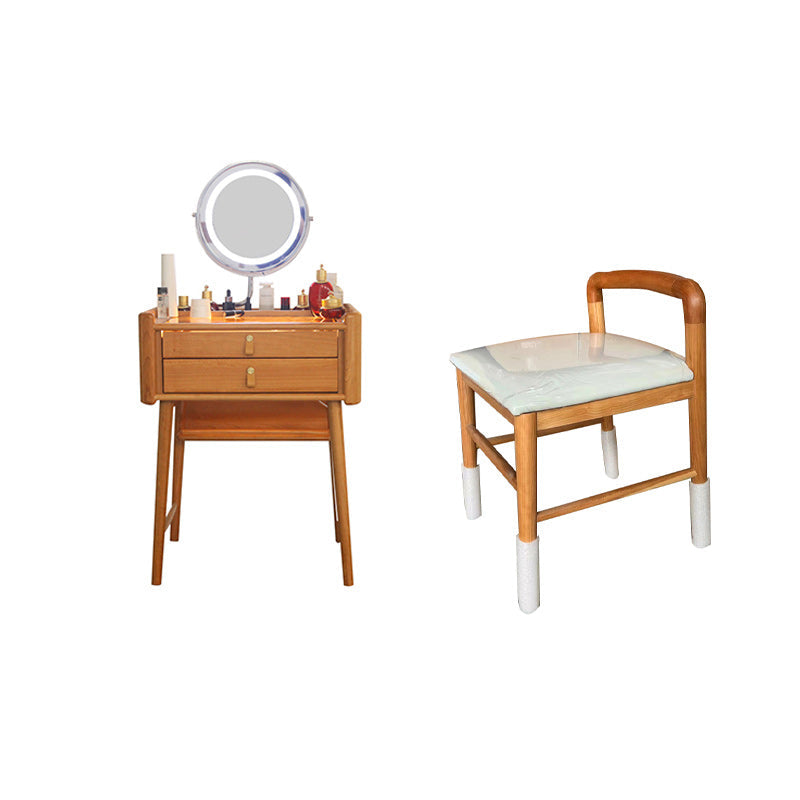 29.53" Height Wood Vanity Makeup Table Vanity Mirrorl with Drawers for Bedroom