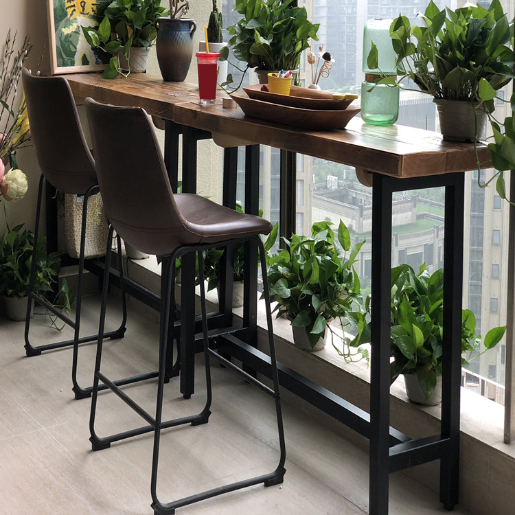 Table à manger de style industriel rectangle table de vin en bois en bois en bois