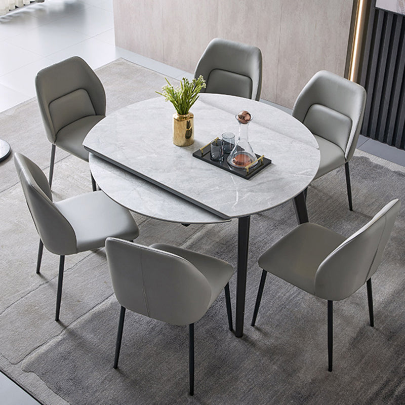 Set da tavolo da pranzo in pietra in pietra opaco 1/2/5/7 PC set di dinette moderna