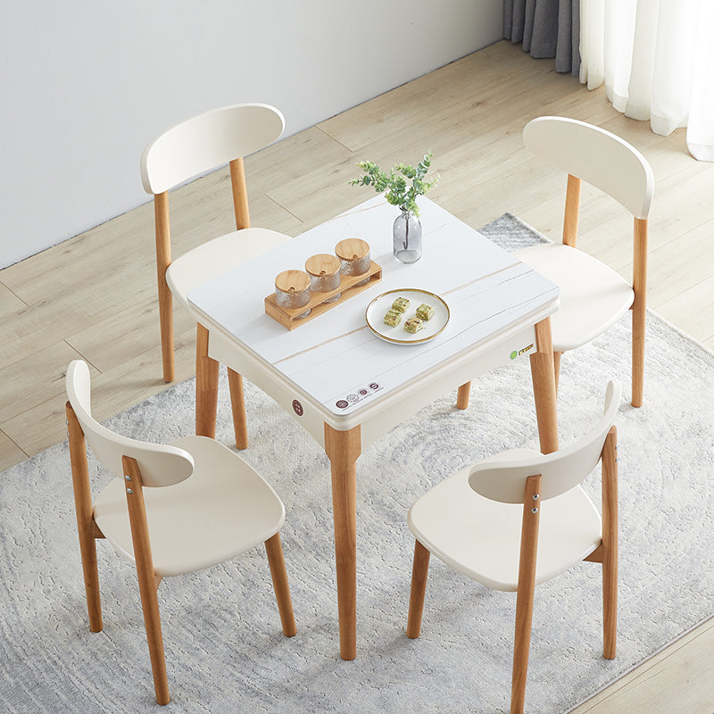 Modern DiningTable Set 5 Pieces with Wood Base Kitchen Furniture Set