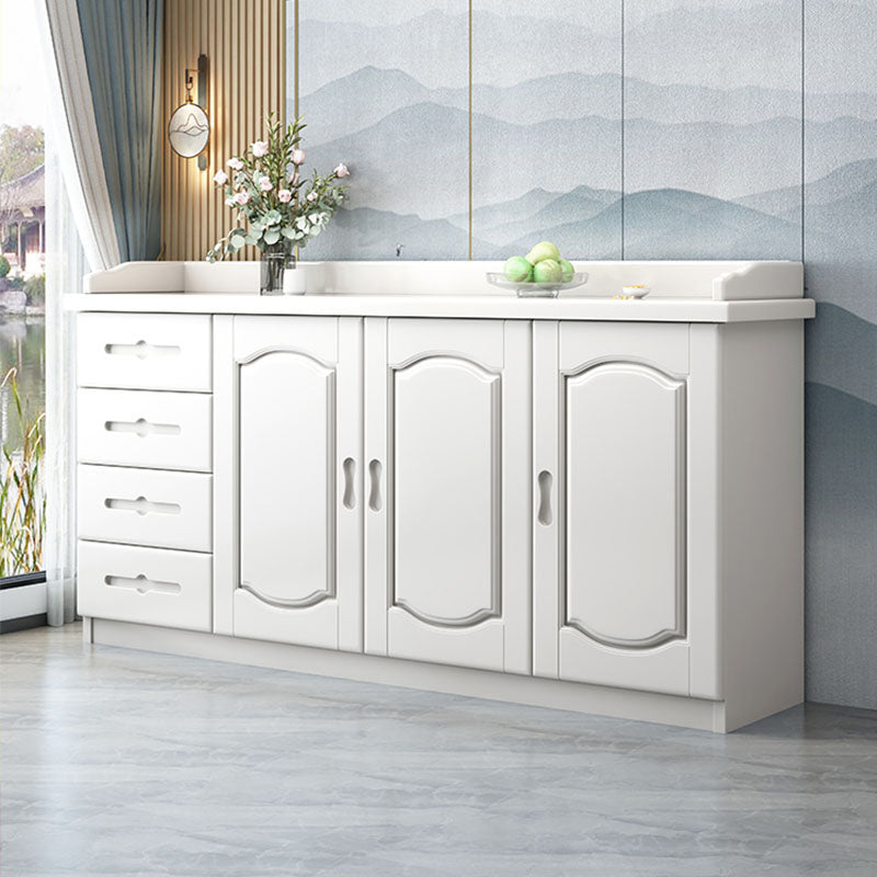 Modern Sideboard Buffet Stand Cabinets Included Sideboard with 1/2/3 Doors for Dining Room 59"L x 16"W x 31"H White Clearhalo 'buffet_sideboard' 'Buffets & Sideboards' 'furn' 'furn_buffet_sideboard' 'Furniture' 'Kitchen & Dining Furniture' 7398419