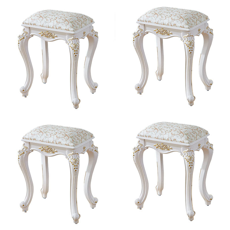 Glam Pouf Ottoman Faux Leather Solid Color Water Resistant Carving Rectangle Pouf Yellow 4 Piece Set Gold Clearhalo 'furn' 'furn_ottomans_poufs' 'Furniture' 'Living Room Furniture' 'Ottomans & Poufs' 'ottomans_poufs' 7398680