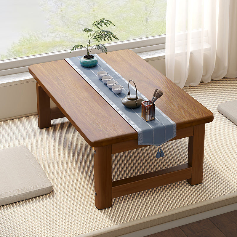 Rectangle Wood Coffee Table Contemporary Single Coffee Table 39.5"L x 19.5"W x 16"H Brown Clearhalo 'Coffee & Accent Tables' 'Coffee Tables' 'coffee_tables' 'furn' 'furn_coffee_tables' 'Furniture' 'Living Room Furniture' 7404159