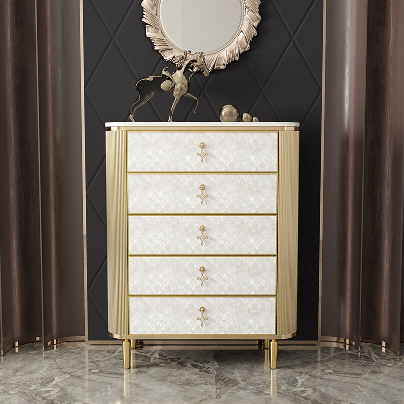 Glam vertical vertical de almacenamiento de madera de almacenamiento de piedra con cajones 3/4/5 para dormitorio