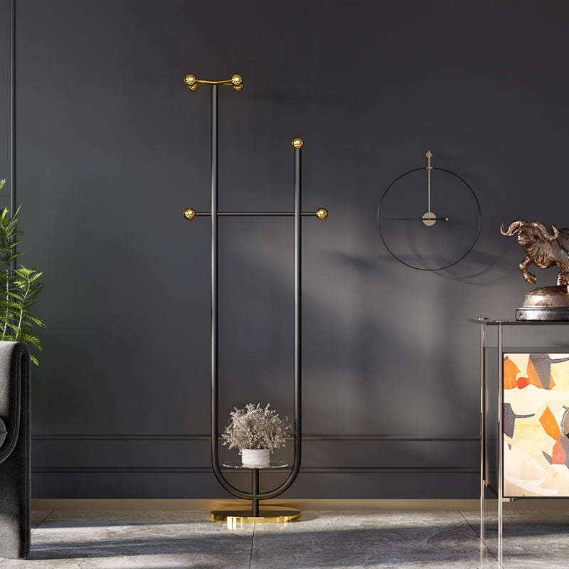 Stand de salle en acier inoxydable moderne 1 étagère 64,96 "Hall de haut