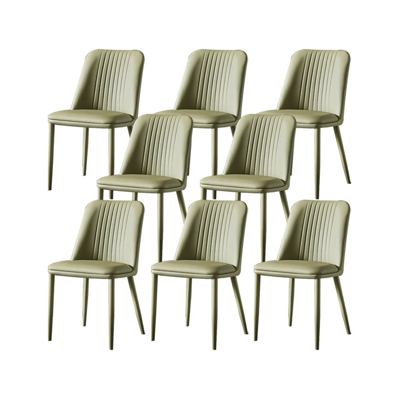 Eetkamer armloze eetkamerstoel huis parsons faux lederen eetkamerstoel