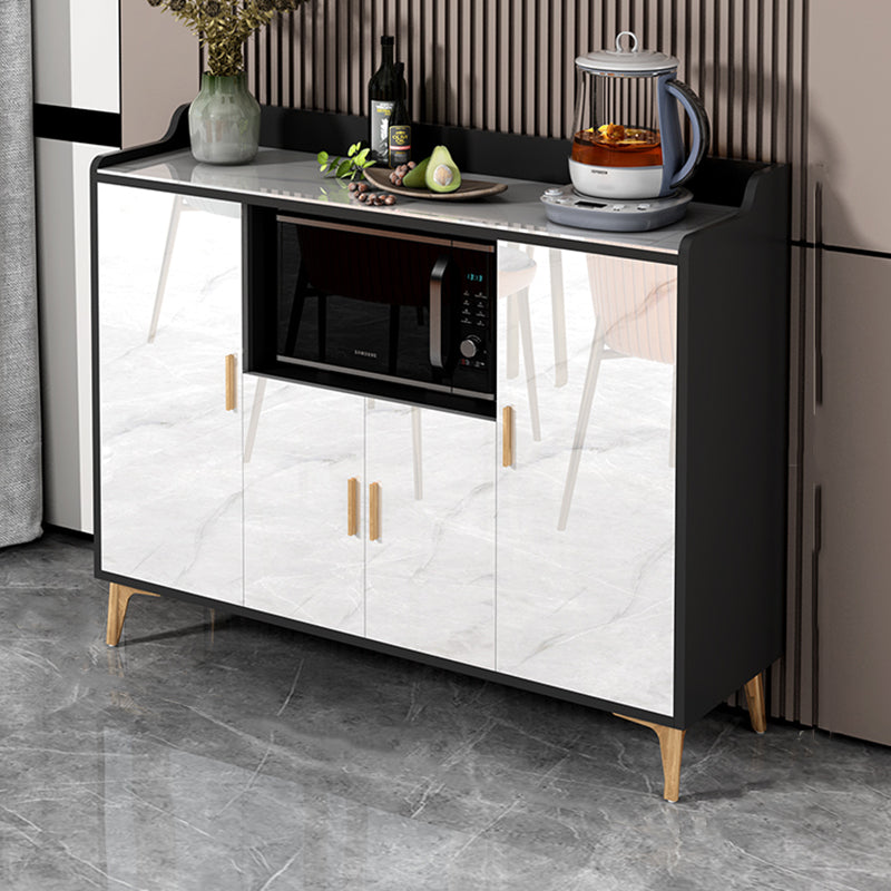 Server da pranzo contemporaneo Scaffali regolabile Gabinetto della credenza con spazio di archiviazione aperta