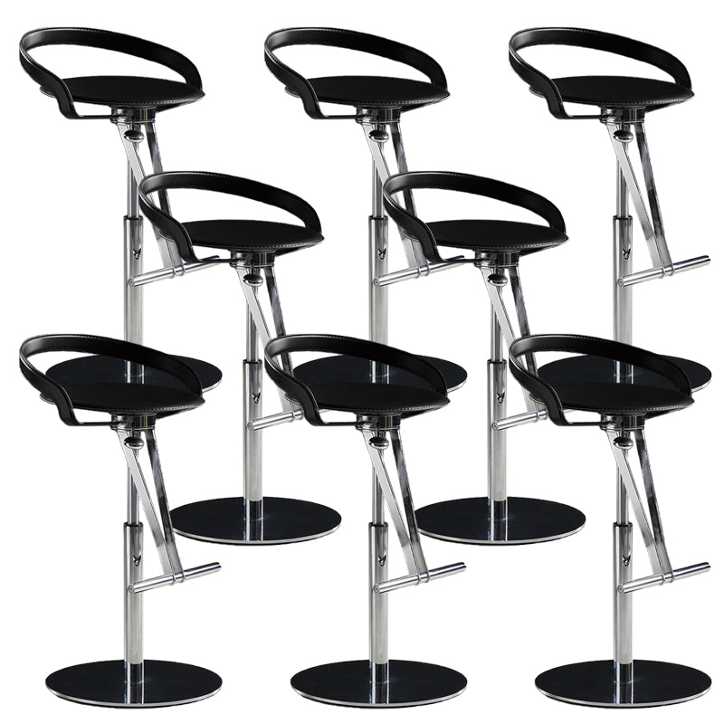 Modern Adjustable Bar Stool Leather Backrest Bar Stools for Dining Room