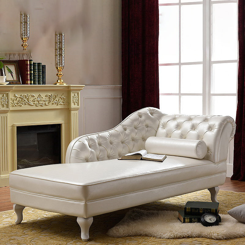 Traditional Chaise Lounge Leather Chaise Lounge Sofa with Arm