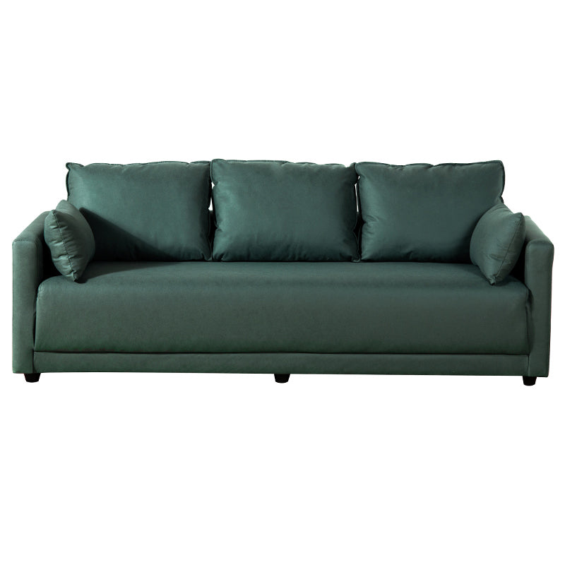 Square Arm Loose Back Sofa 2/3-Seater Nordic Leather Single Cushion Sofa
