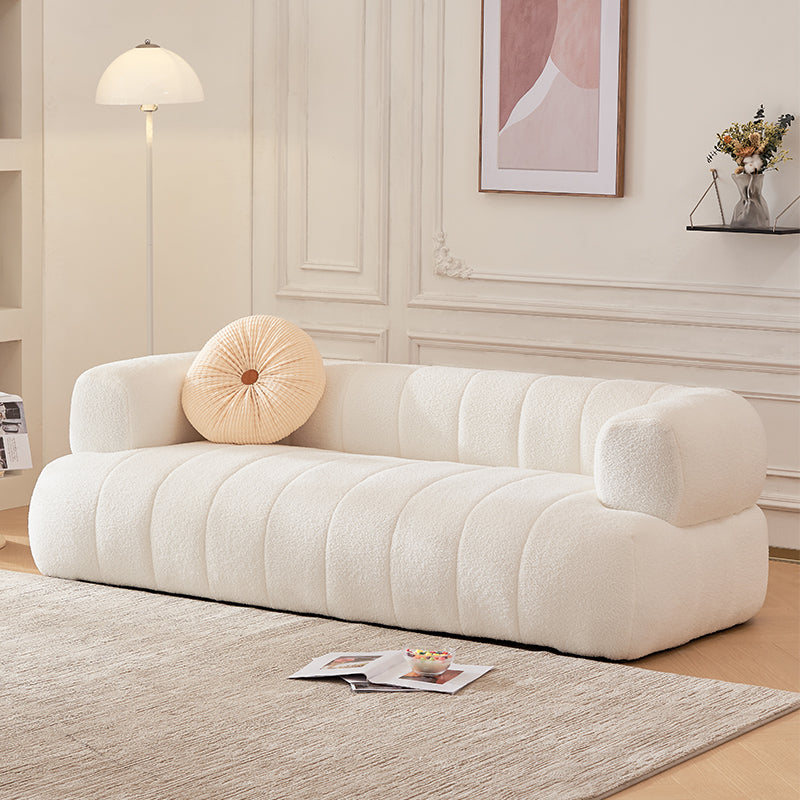 Sofa en laine de bras encastré Scandinave 23,6 "High Sofa avec oreillers