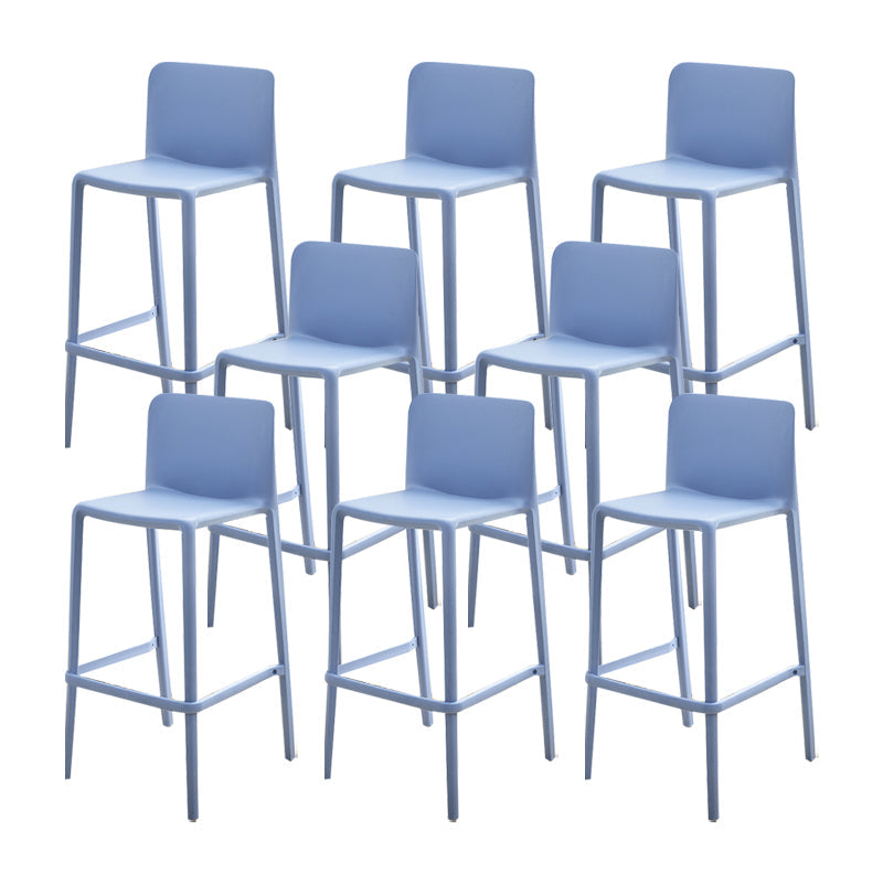 Sgabelli da pranzo in plastica senza braccio sgabelli da bar posteriore con poggiapiedi