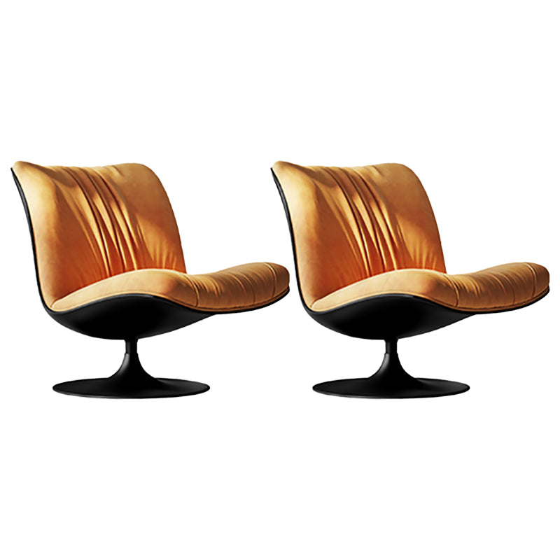 Silla giratoria de Parsons con base de metal redonda y de espalda fija para la sala de estar