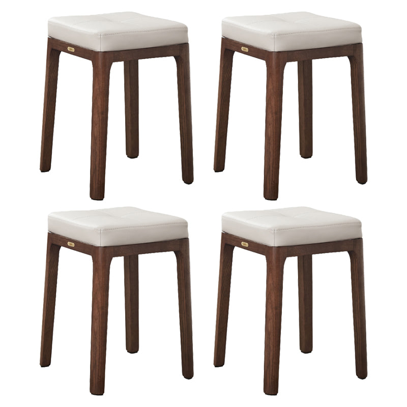 Contemporary Standard Square Leather Standard With 4 Legs for Dining Room