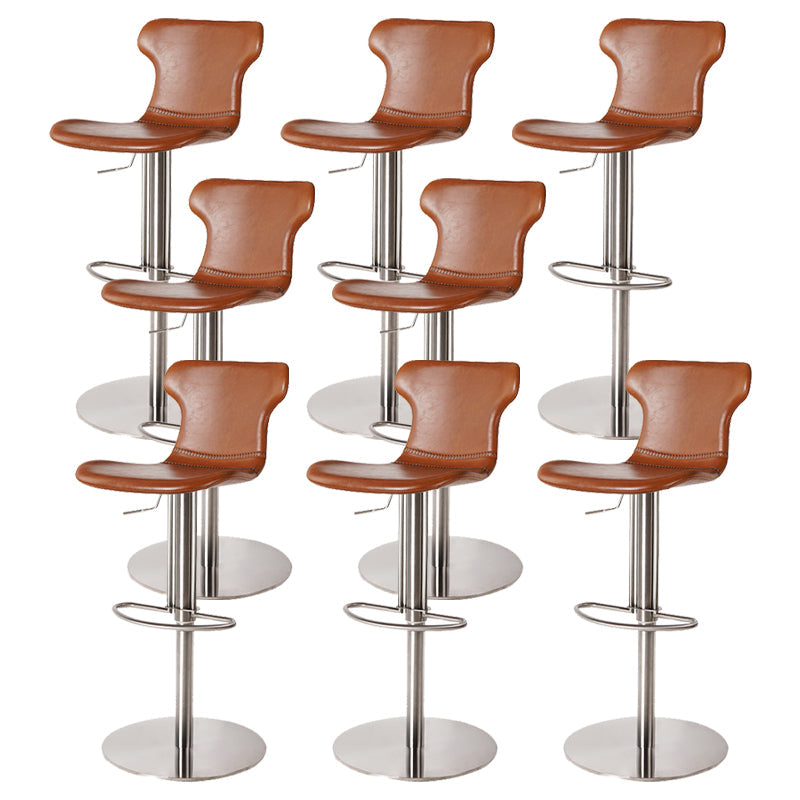 Faux Leder -Barhocker dreht ein verstellbares Höhenstuhl mit Fußstütze