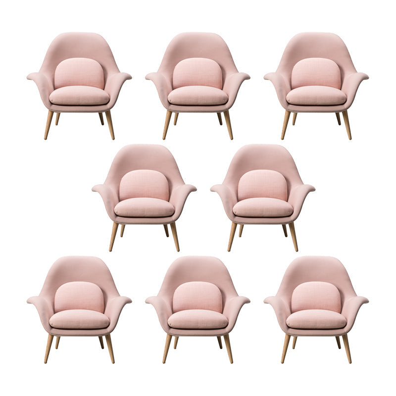 Moderner Essstuhl Leinen Parsons Armstuhl für Wohnzimmer