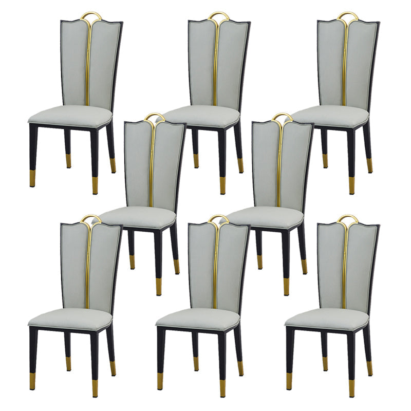 Sillas de comedor de cuero sintética sillas de comedor de espalda glamoroso