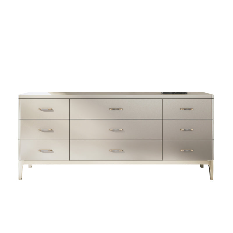 Horizontal Storage Chest Dresser Glam Storage Chest with Drawers