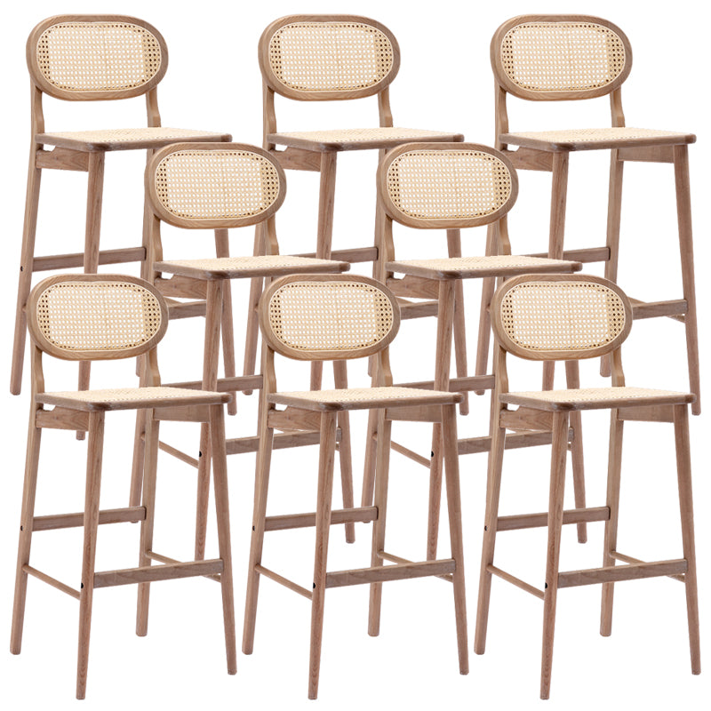 Tabourets de bar en bois de cendres contemporains